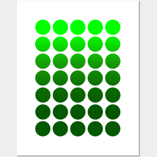 Green color theme circle Posters and Art